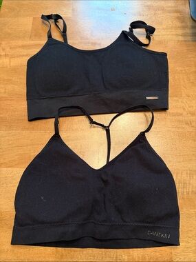 Pre-Owned Danskin Black Dual-Style Seamless Sports Bras - Set of 2 Size S/M